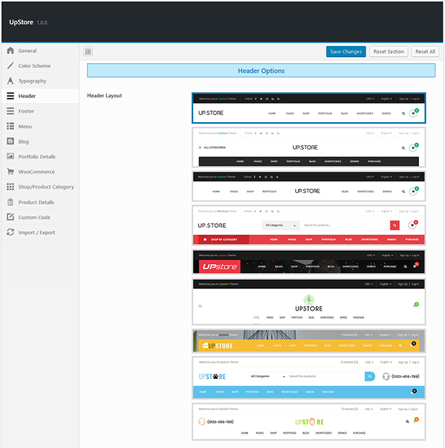 Diseño del Encabezado